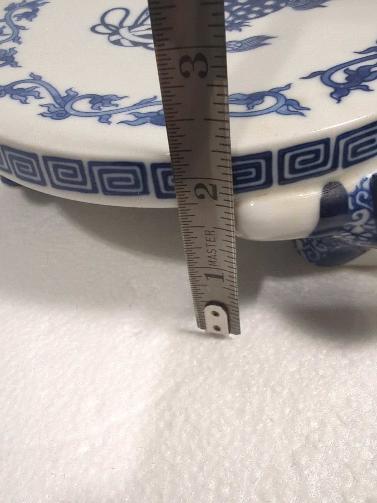 Vintage Takahashi Foo Dog Plant Stand Fish Bowl Stand Blue & White Asian Decor