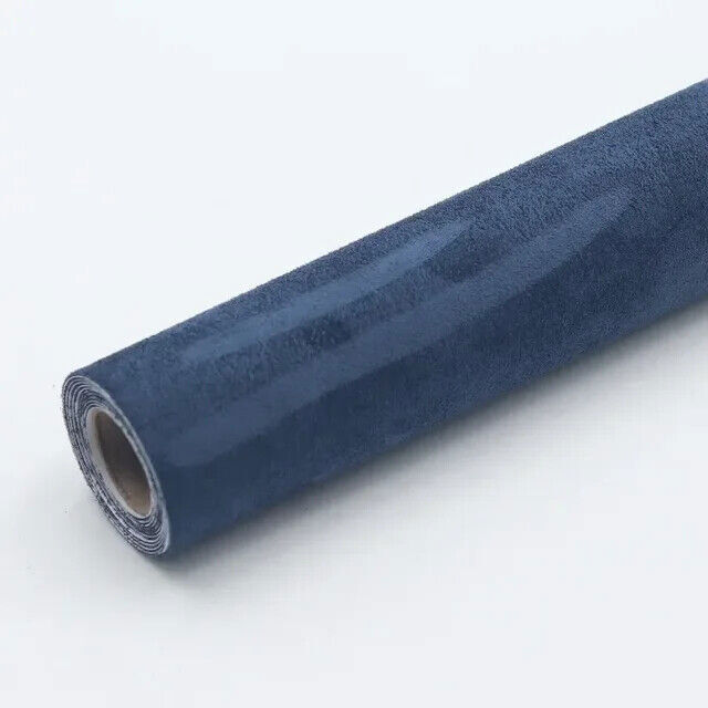 Black Alcantara Style Self Adhesive Car Interior Vinyl Wrap Faux Suede