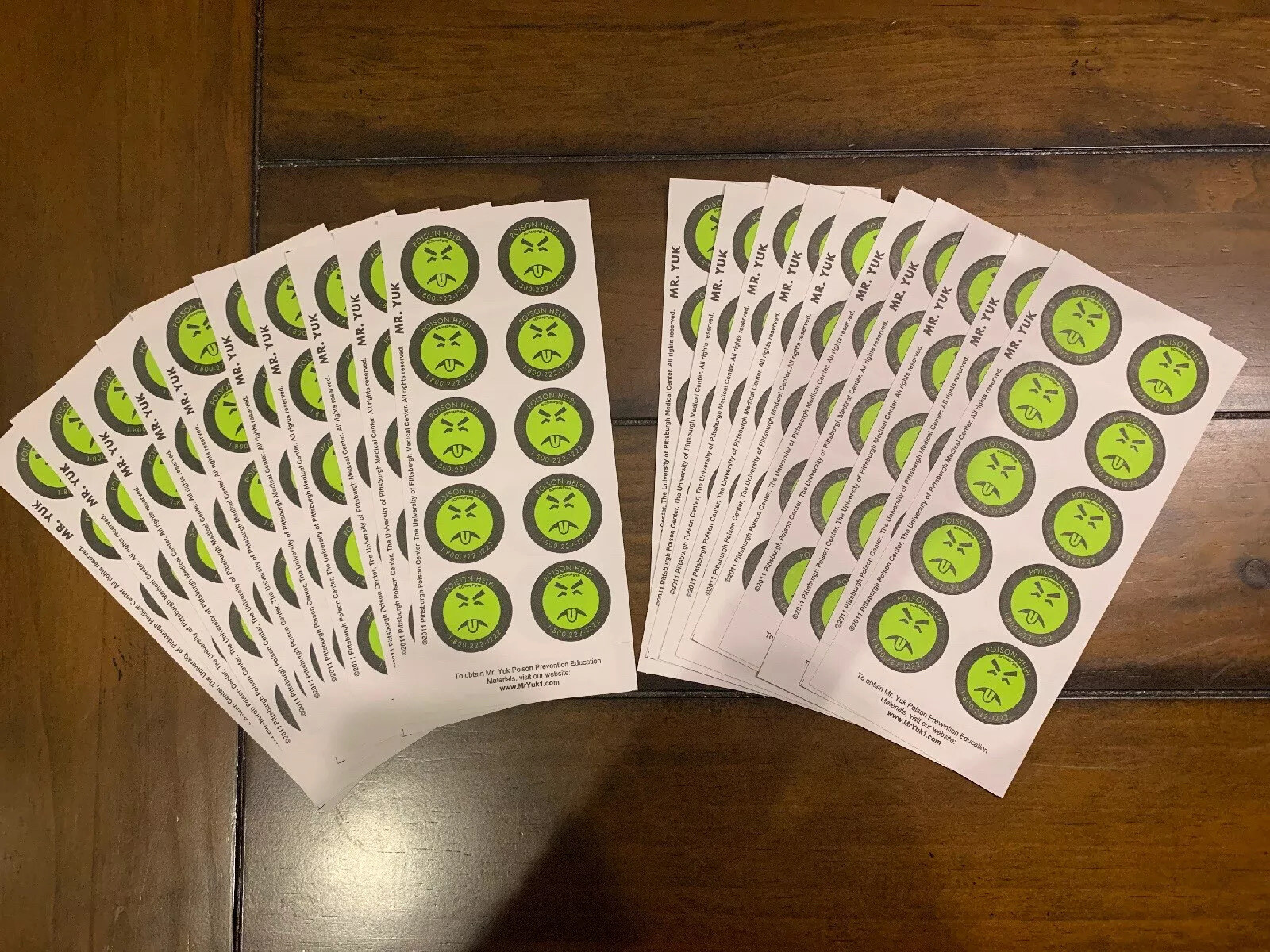 Mr. Yuk 200 Stickers (20 Sheets) Yuck FREE SHIP! 70’s 80’s 90’s RETRO! SALE!