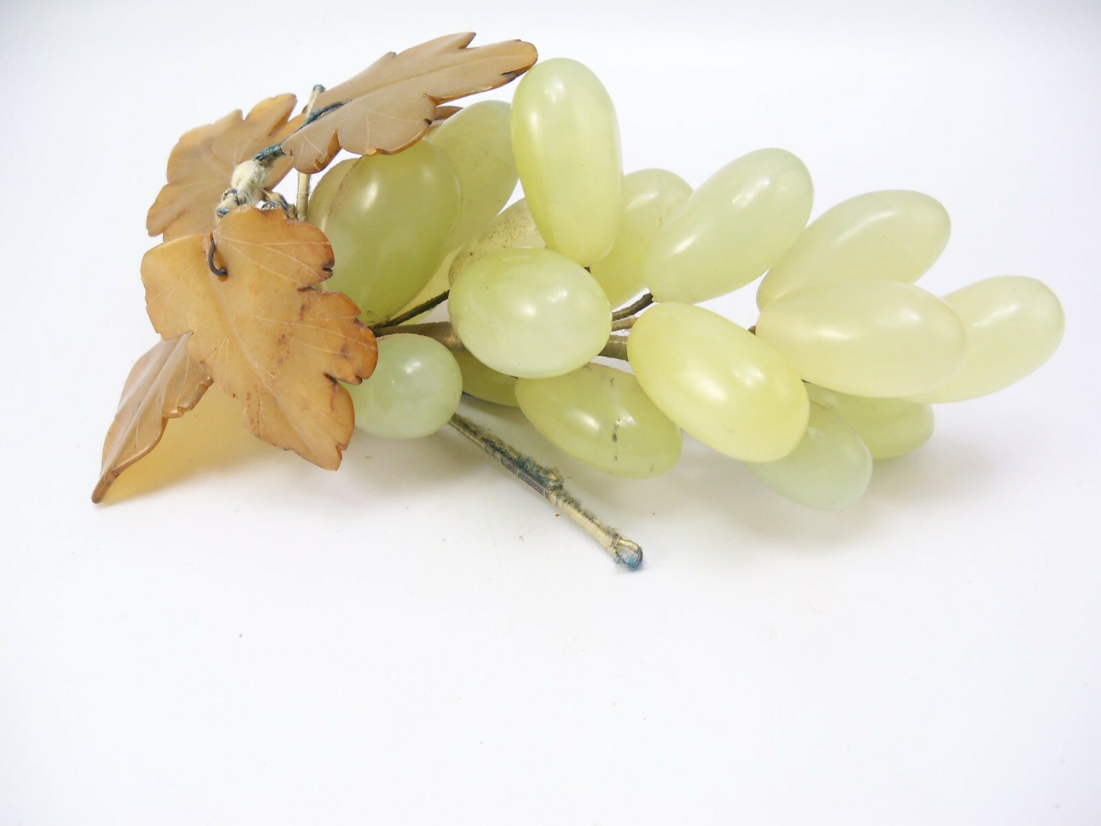 Vintage Chinese Light Green Jade Grapes