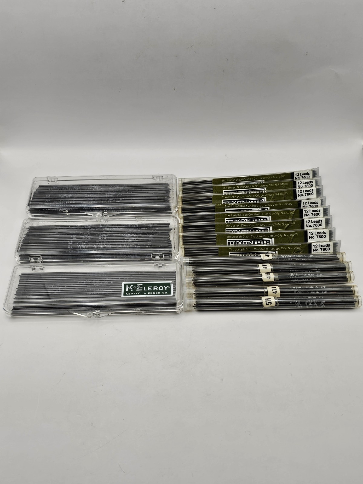 Lot of Drafting Tracing Leads Dixon DTR No.7600 3H, Venus 4H/5H, W. Faber, Eagle