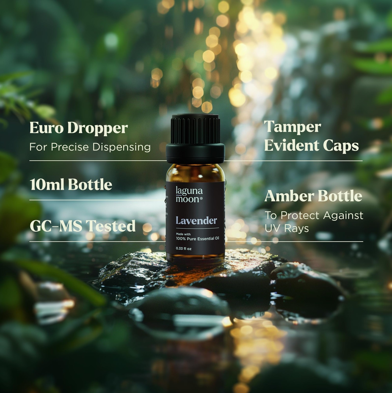 Lagunamoon Essential Oils Aromatherapy Set – 6 0.33 Fl Oz (Pack of 6), Green