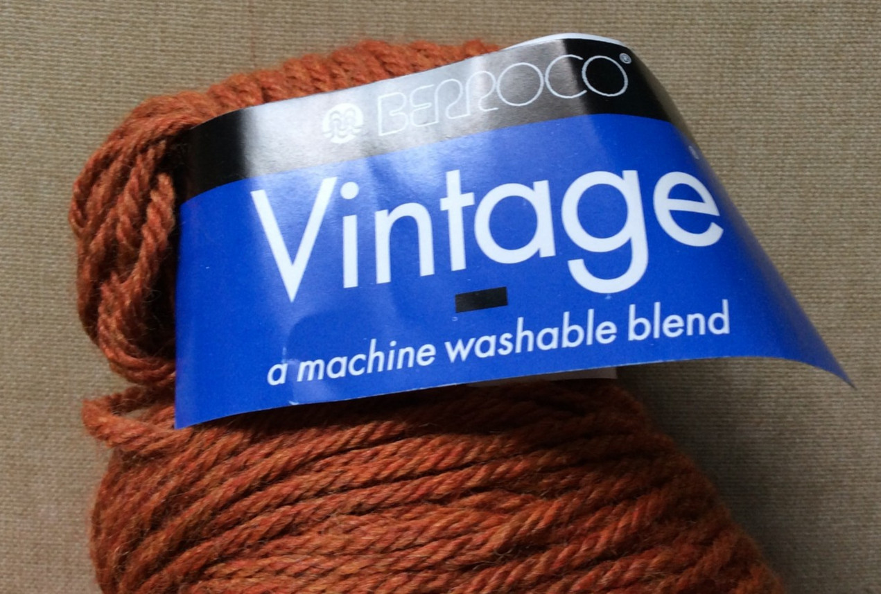 7 Berrocco Vintage Wool Blend Yarn Hank 100g/218yds Color 5105 Peru