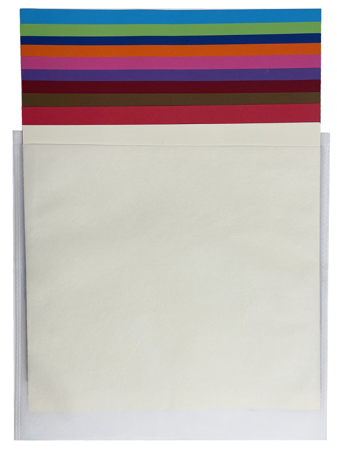 100 CheckOutStore White Non Woven Storage Sleeves for 12×12 Cardstock Paper