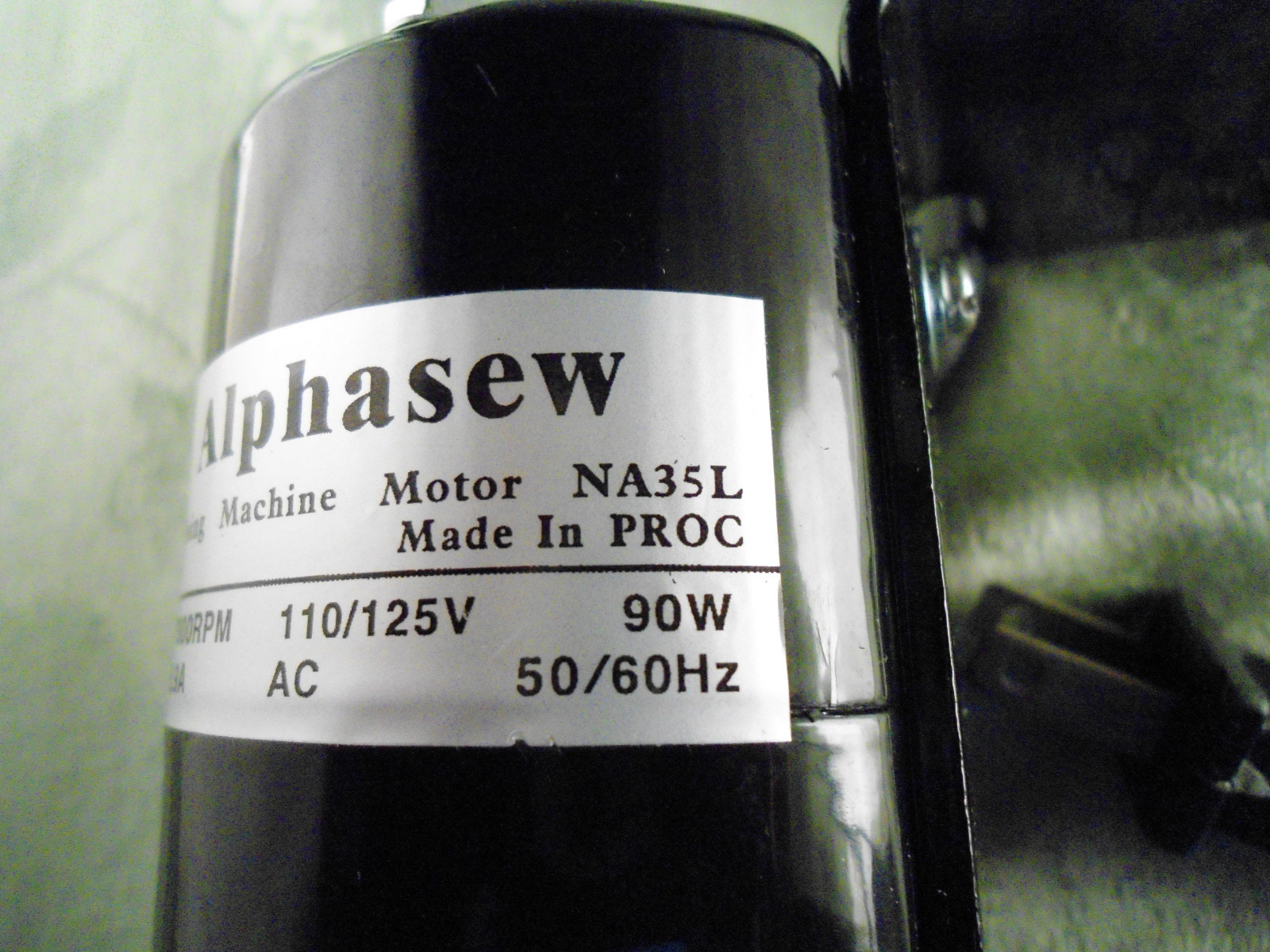 Alphasew Sewing Machine MOTOR with L-Bracket # NA35L Universal Fit Singer Viking