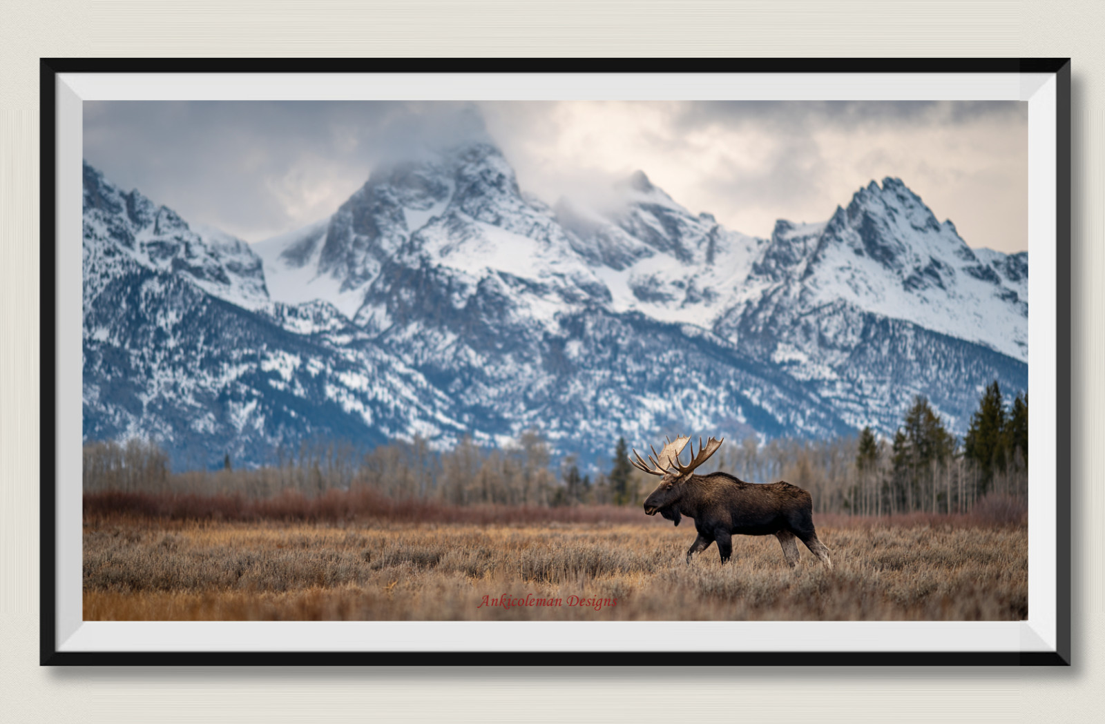 Moose of the Tetons – DIY Chart Counted Cross Stitch Patterns Needlework DMC