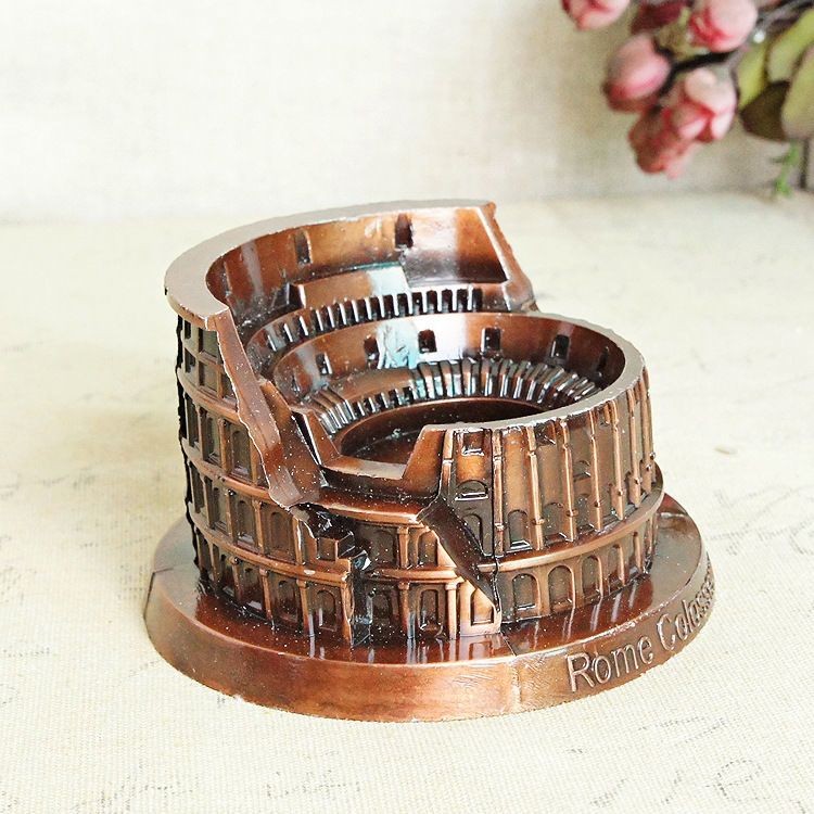 Ancient Roman Colosseum Model Ashtray Landmark Home Decor Display Souvenir