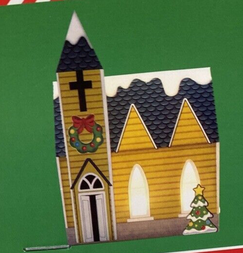 Christmas House : Lights Up!-DIY LED Paper House (church)-Brand New-SHIP N 24HR