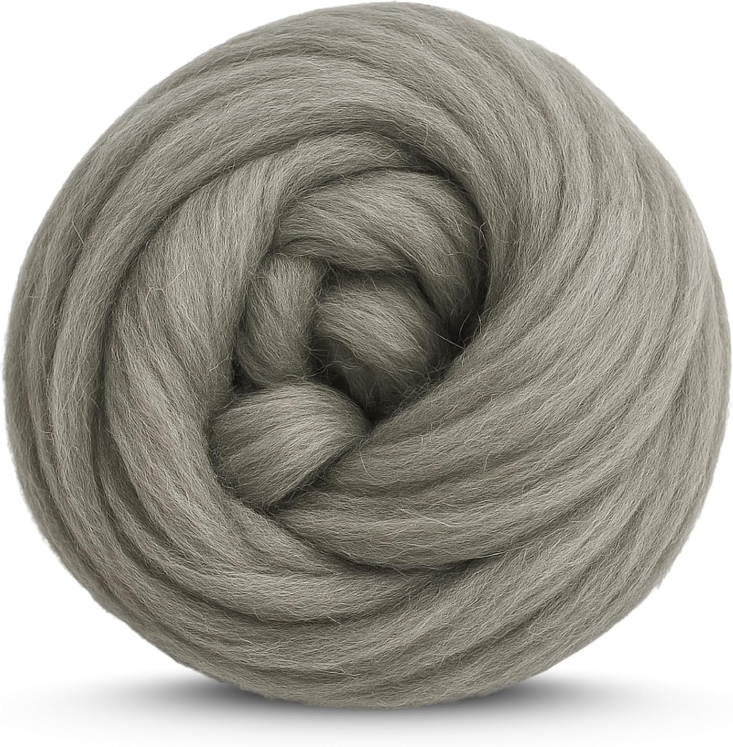 1 lb Corriedale Wool Roving for Spinning 100% Natural Undyed Gray Bulk Yarn