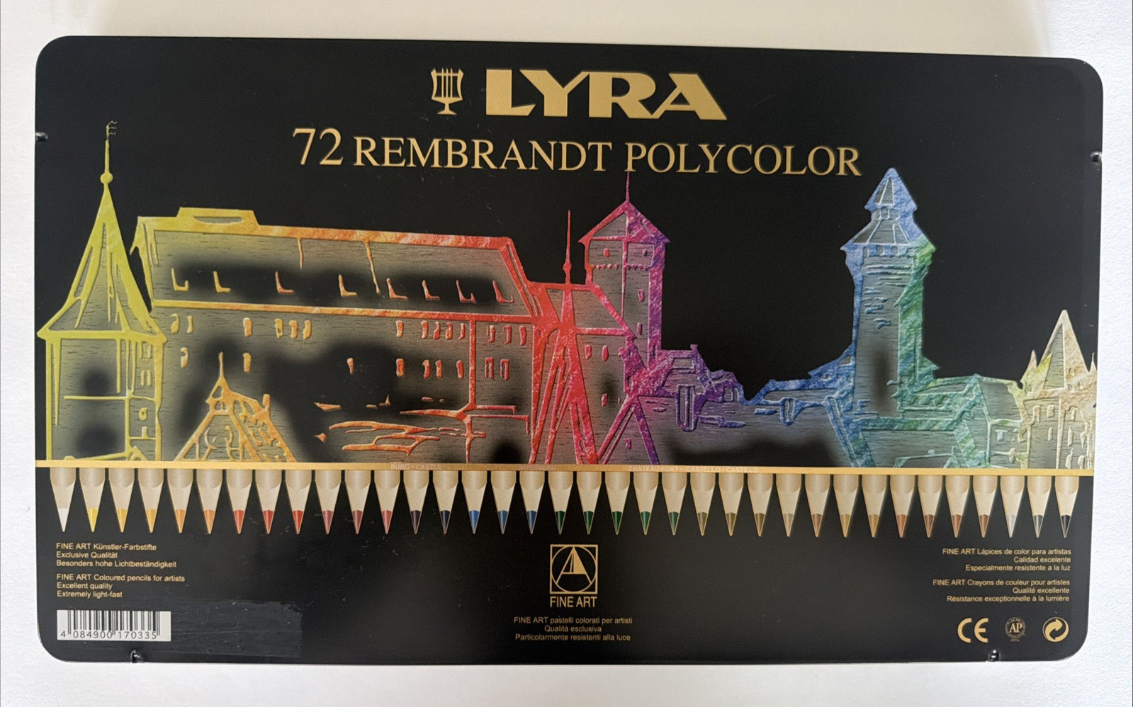 Lyra Rembrandt Set 72 Polycolor Pencils Assorted Colors in Box Artist Supplies