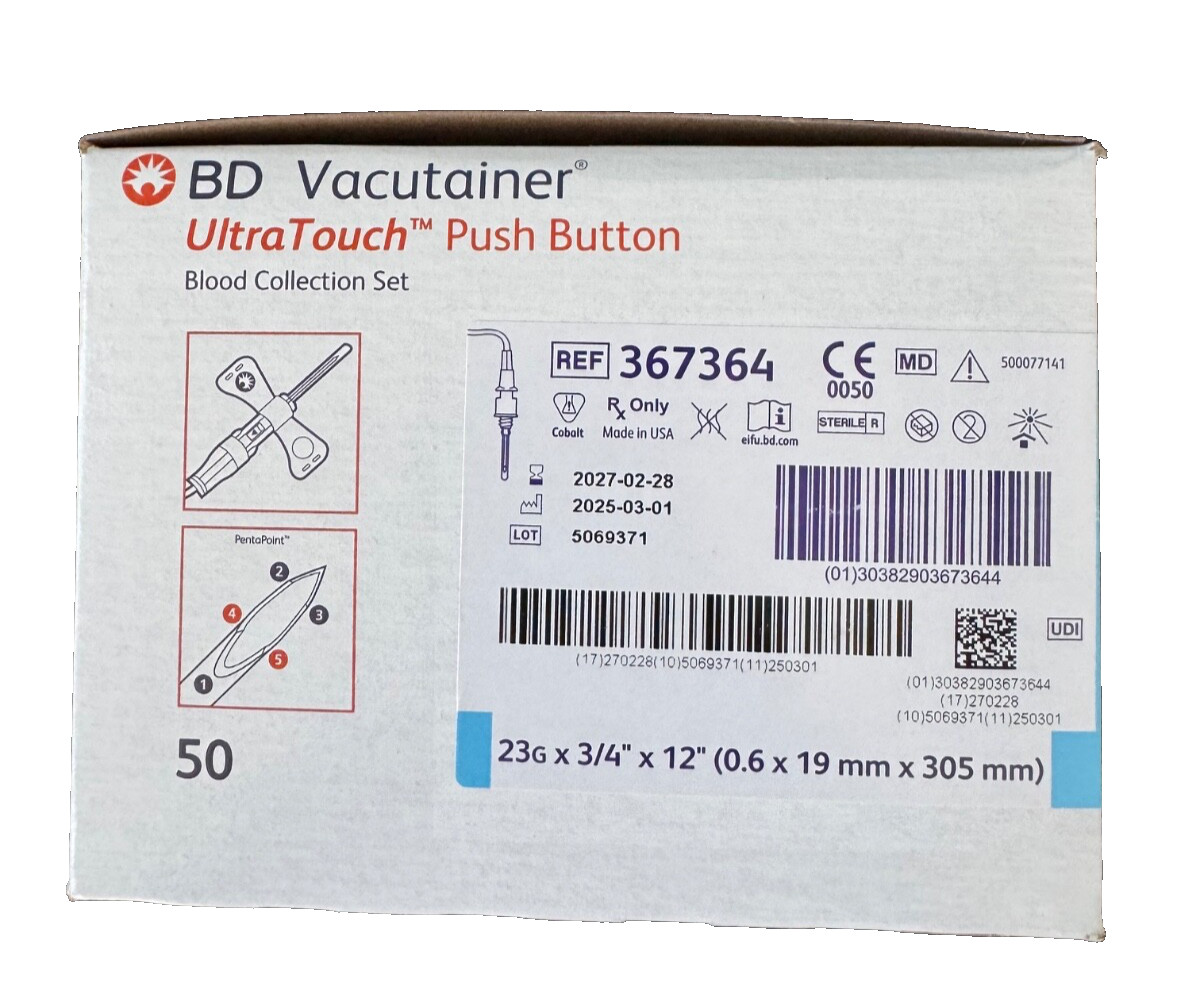 Sewing Needles 23g Butterfly Push Button Ultra Touch (Pack of 50)