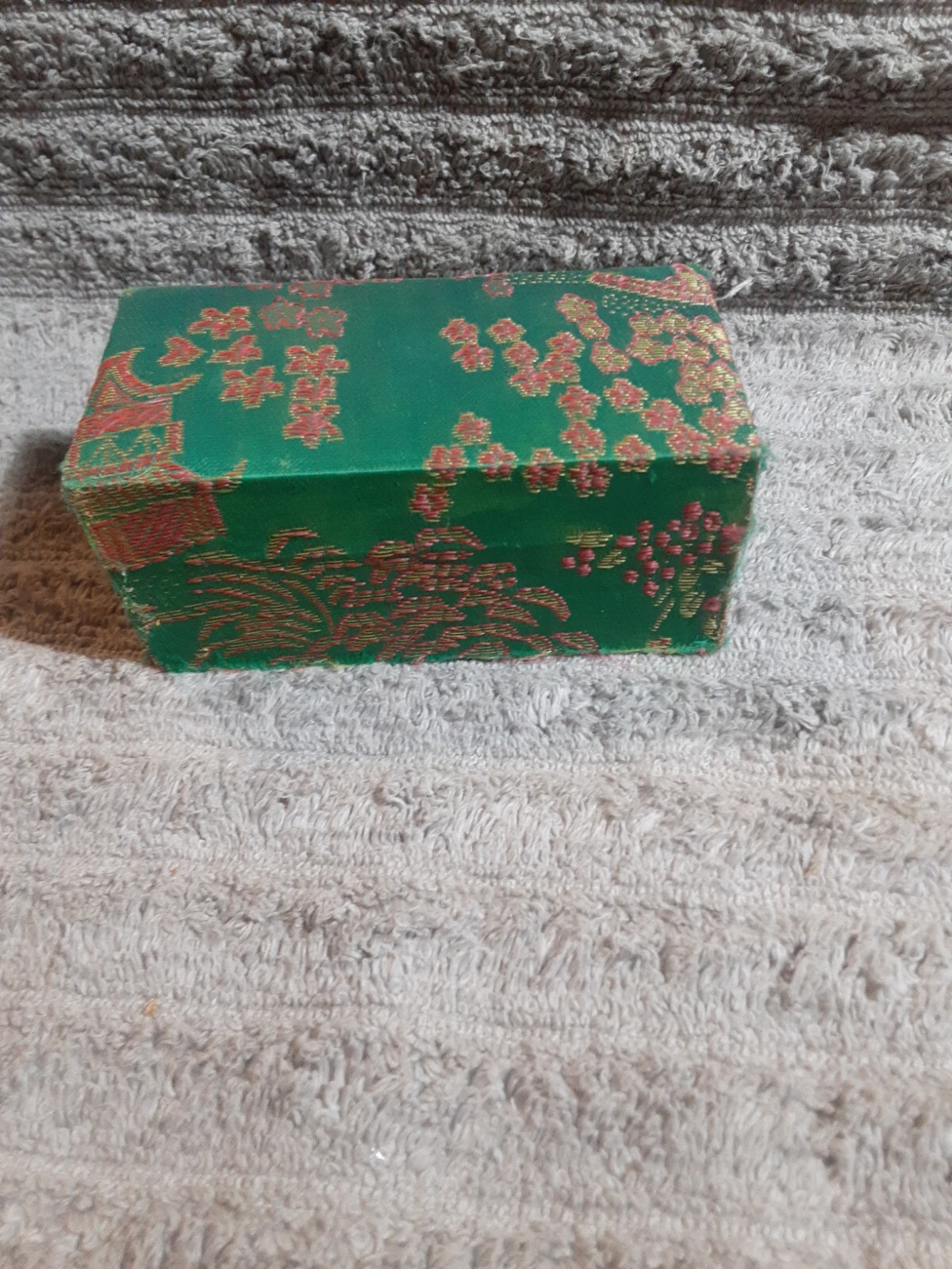 1980’s Chinese Baoding Balls Metal Exercise Balls Stress Relief in tapestry Box