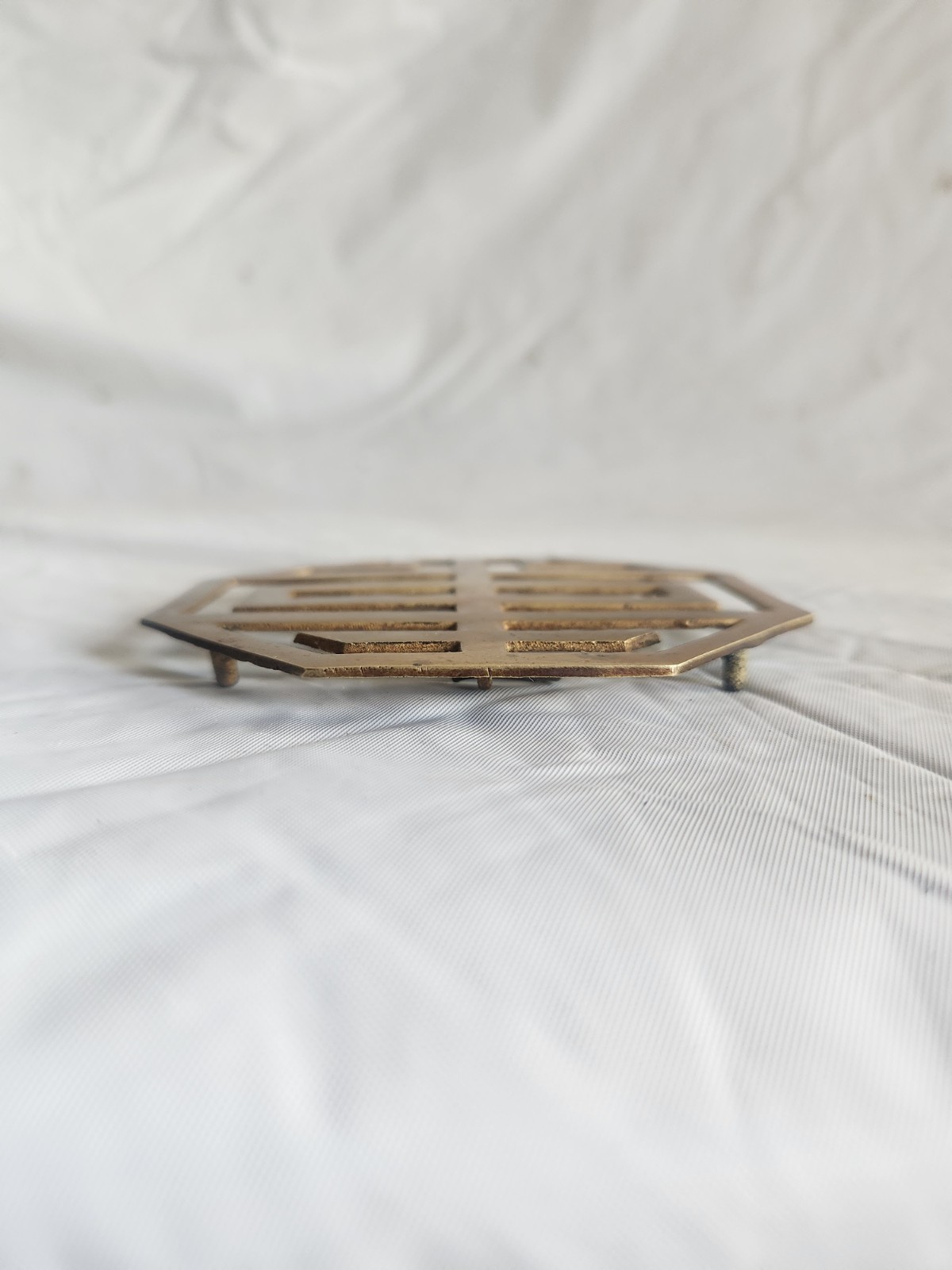 Vintage Brass Trivet/Wall Hanging Decoration Chinese Symbol Longevity, Happiness