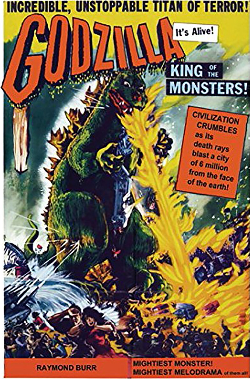 Vintage Godzilla Iron On Transfer For T-Shirt + Other Light & Dark Fabrics #2