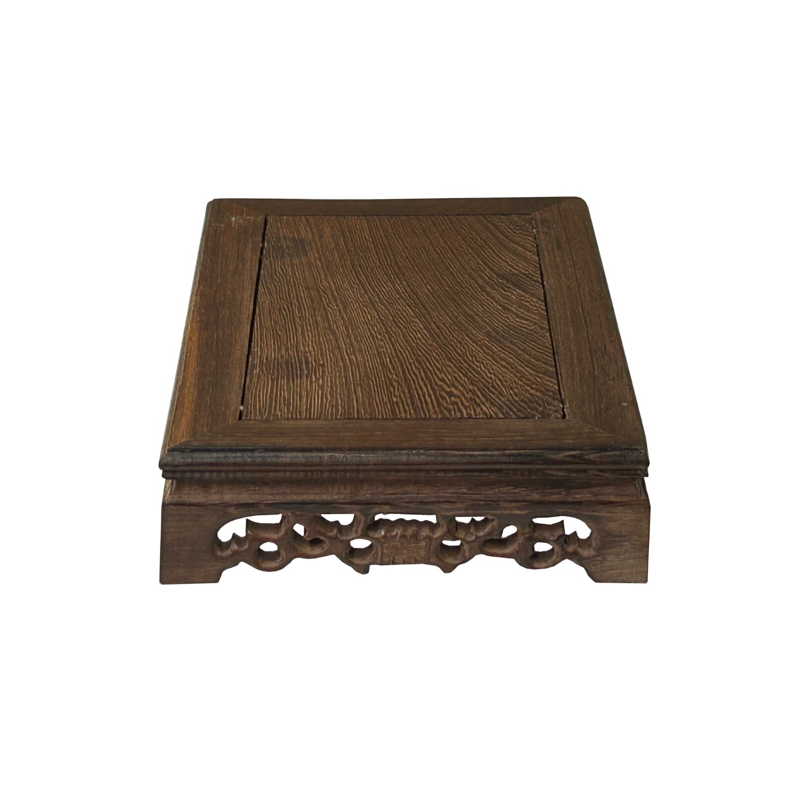7.5″ Light Brown Feather Pattern Rectangular Wood Display Stand Riser ws4227