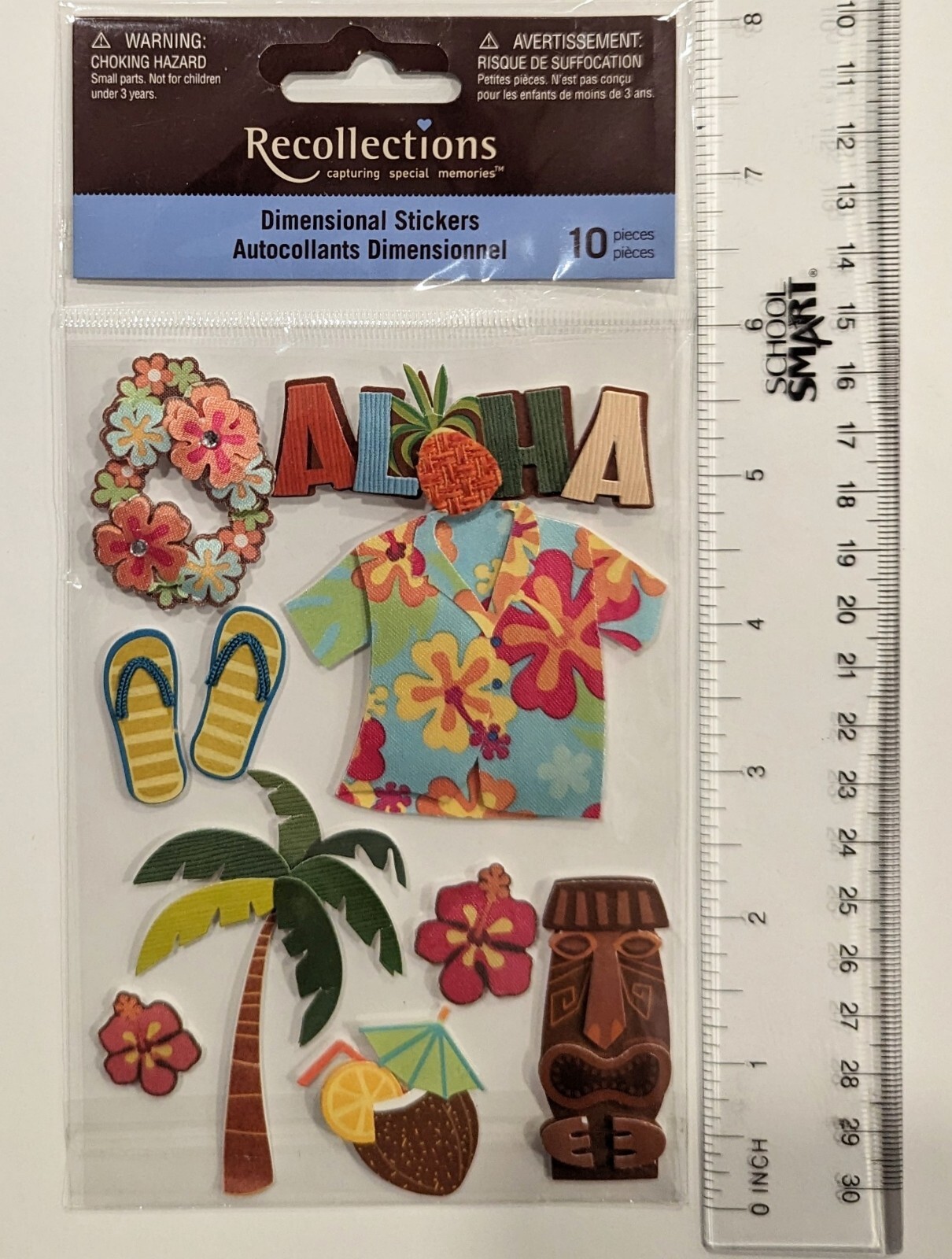 Hawaii Tropical Beach Vacation Luau Aloha Scrapbooking Stickers Recollections