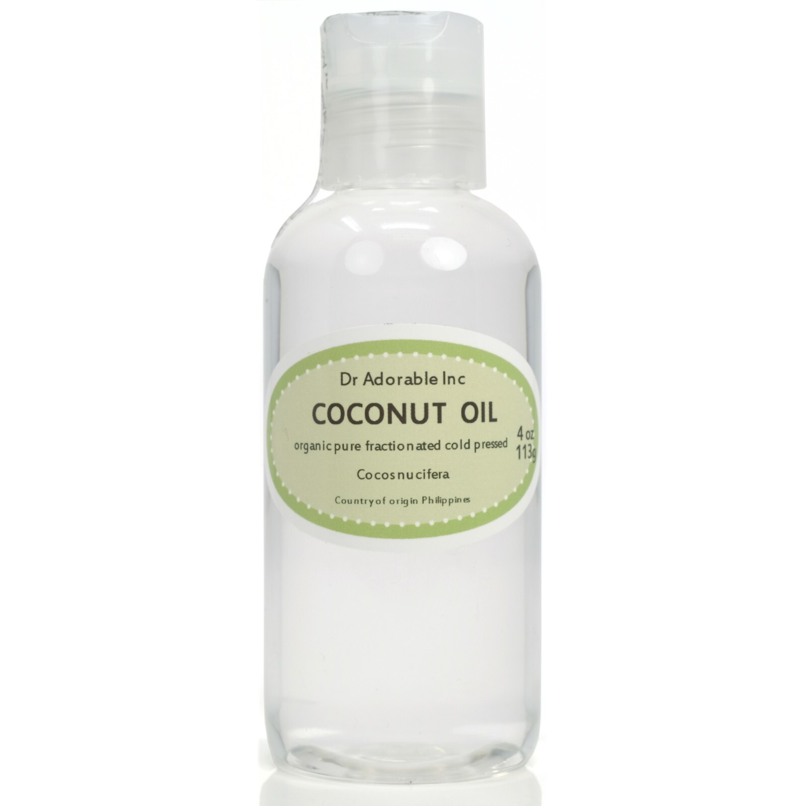 4 oz Fractionated Coconut Oil Pure & Organic Beauty Product *Free Shipping*