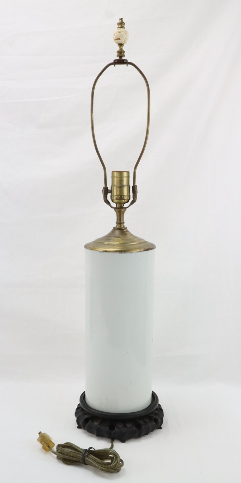 Vintage Chinese Porcelain Hat Stand Vase Lamp