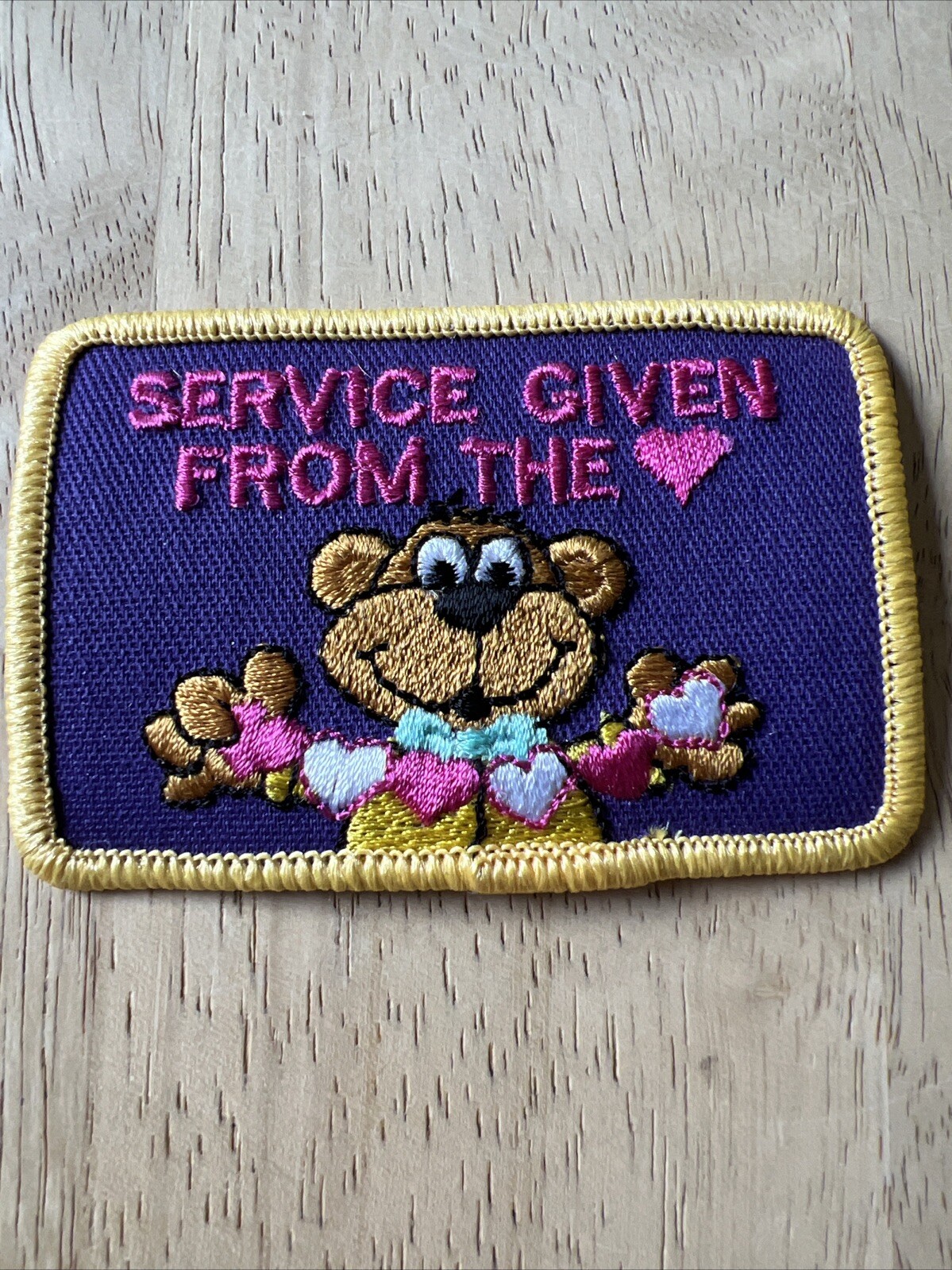 Vintage GSA Girl Scouts Of America Service Given From The Heart ❤️ Patch