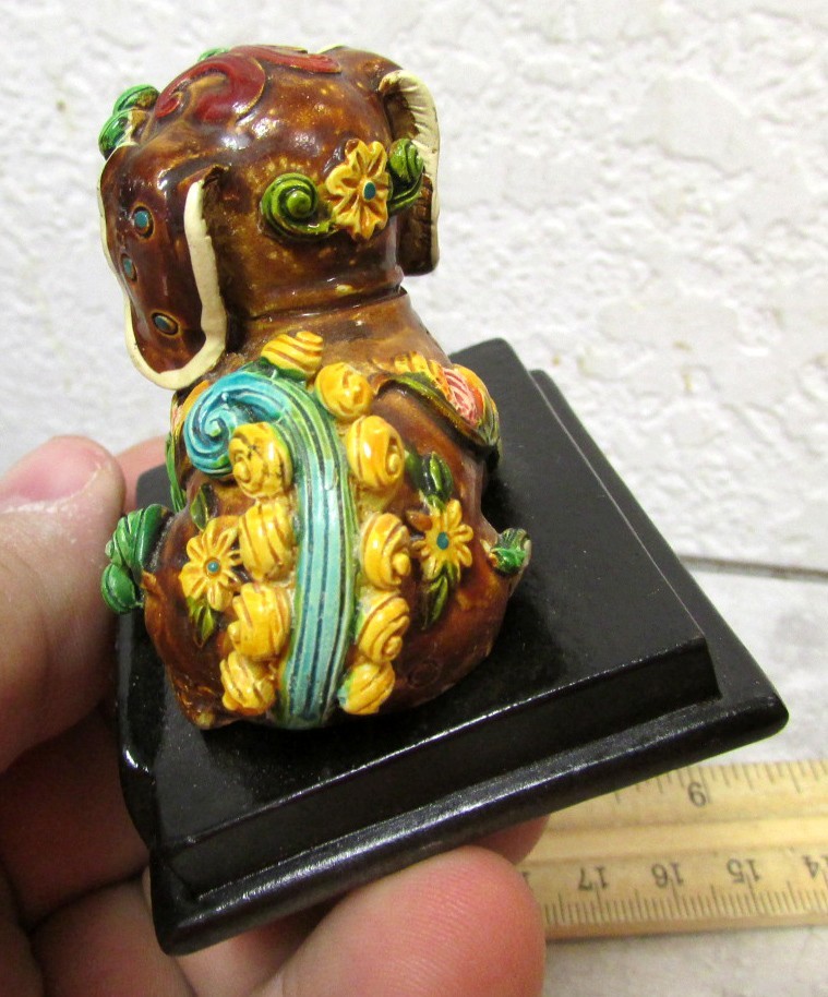 Chinese Zodiac Dog Sculpture, cute collectible dog art, 2.5 x 2.5 inch roughly