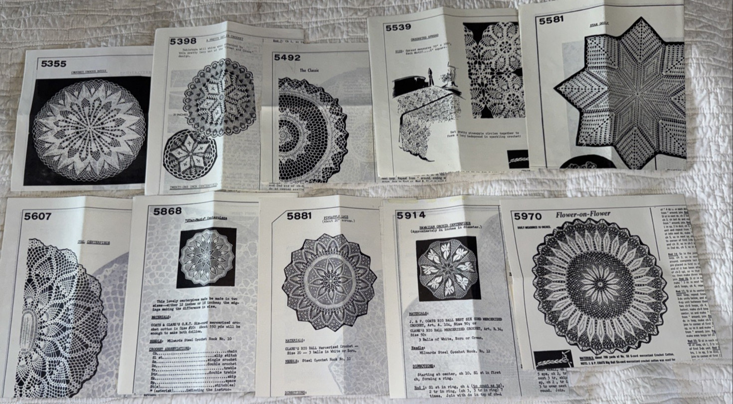Choice Vintage Mail Order Crochet Original Patterns