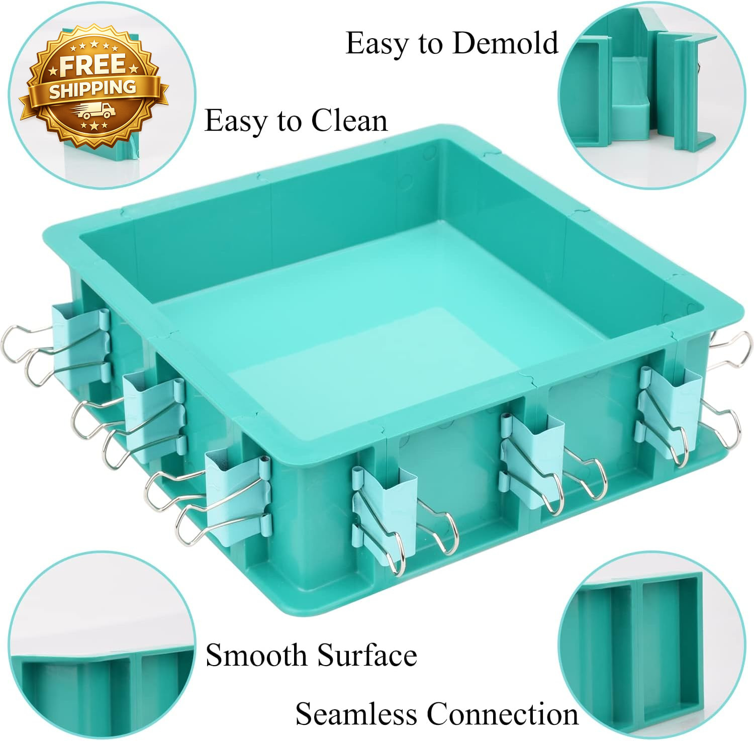 Adjustable Mold Housing Kit for Silicone Mold Making Leak-Proof Plastic Frame