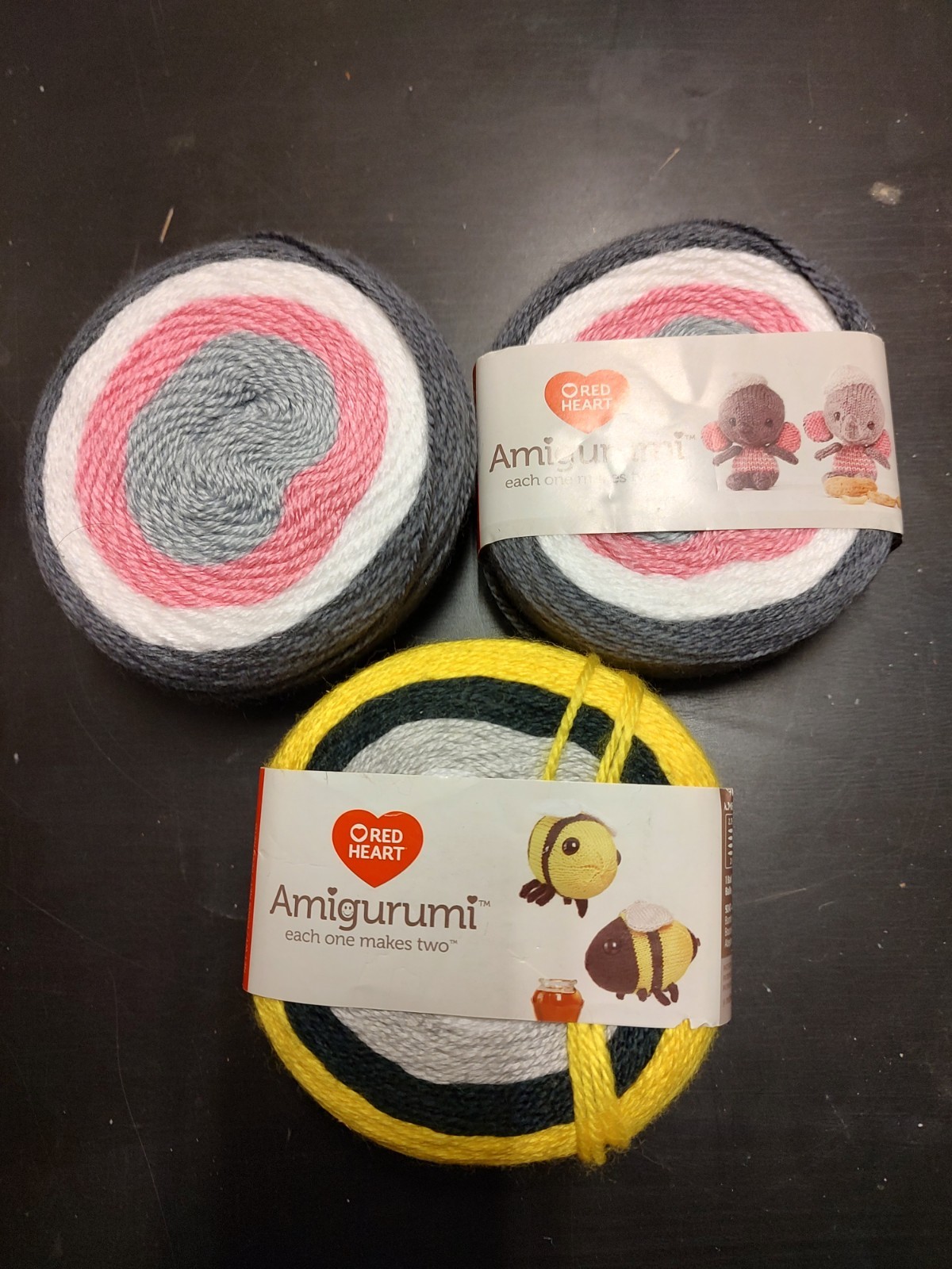 Red Heart Amigurumi Each One Makes Two Soft Yarn Elephant And Bee