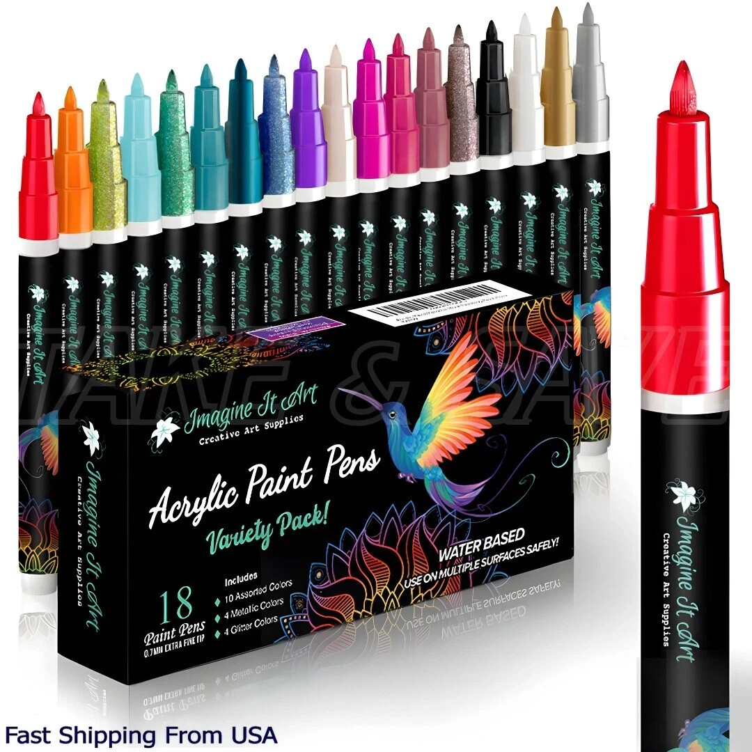 Acrylic Paint Markers Pens Set Acrylic Paint Pens For DIY 0.7mm & 3m Tip