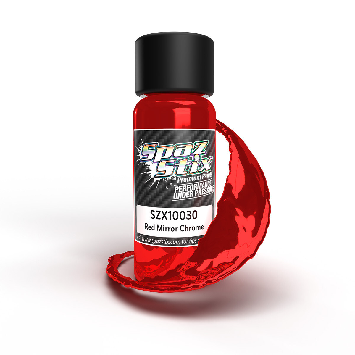 Spaz Stix SZX10030 Red Mirror Chrome Airbrush Ready Paint, 2oz