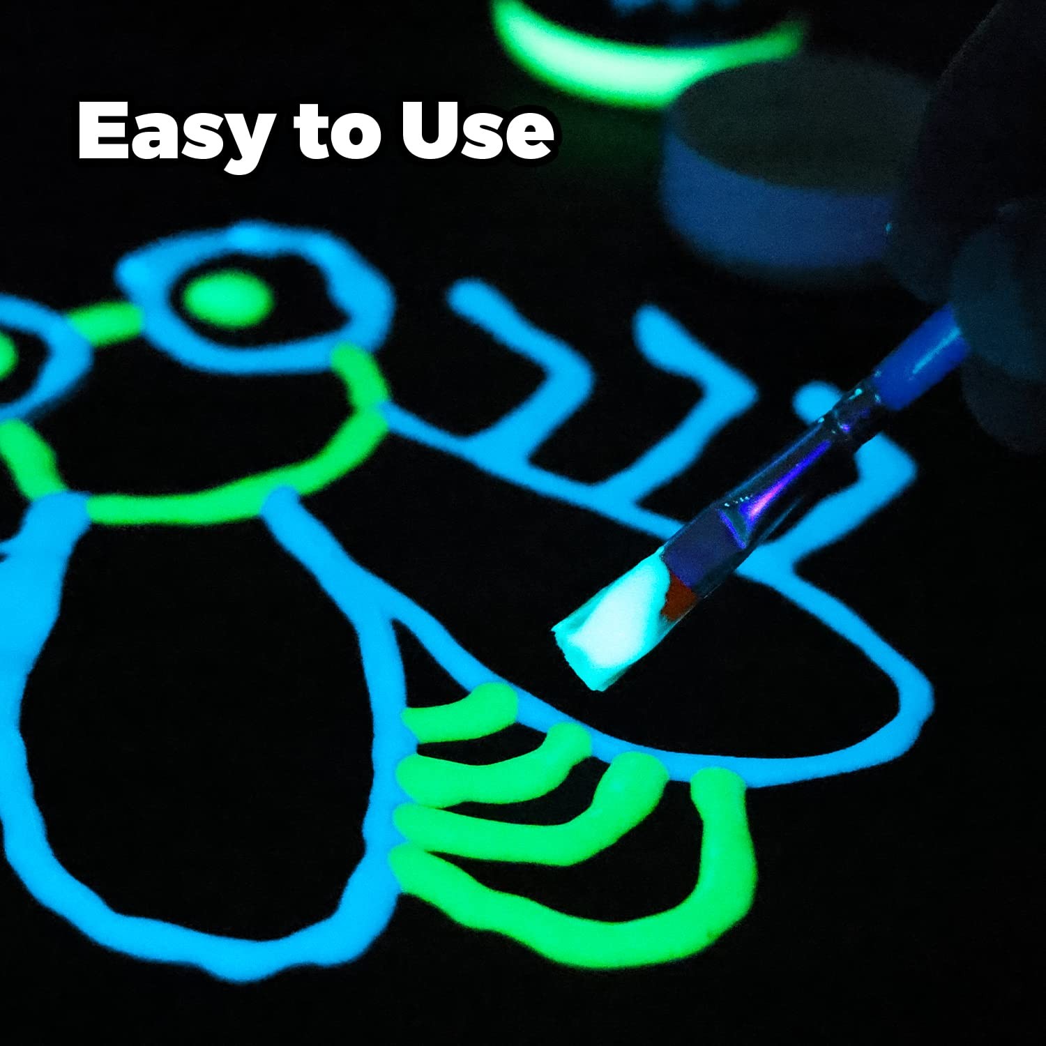 Artme Glow in The Dark Paint, Paint Set of 2 Fl Oz (Pack 2), 2 colors