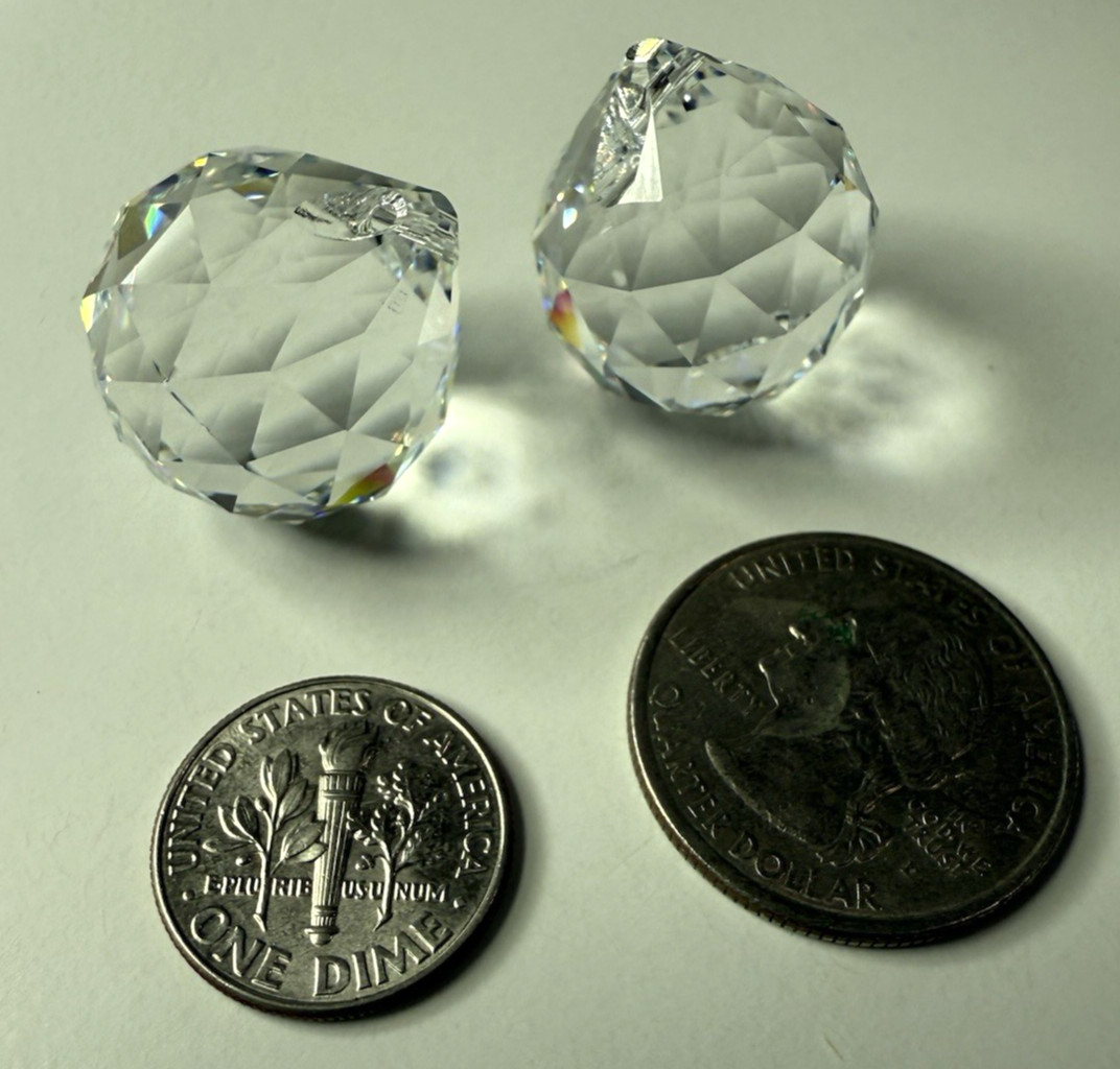 Swarovski Strass 20mm Clear Crystal Ball Prisms Pendant Sun Catcher VNTG