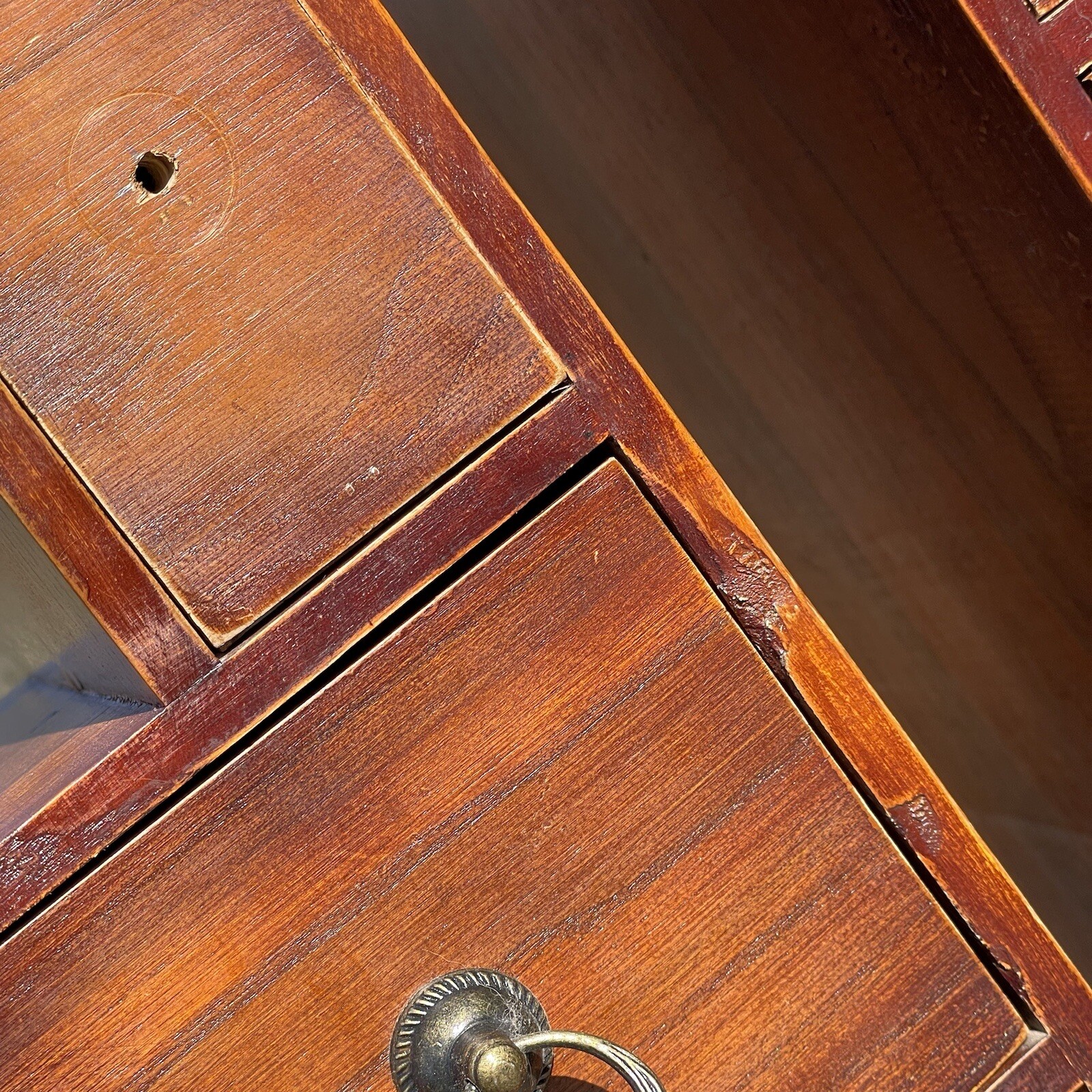Pair of Vintage 20th C. Dovetailed Tansu Step Wooden Shelves Asian Art