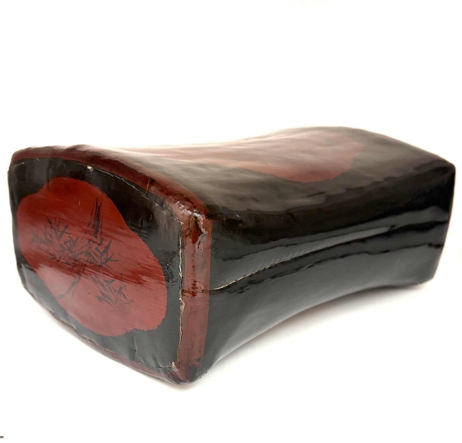 Vintage Chinese Lacquered Opium Pillow