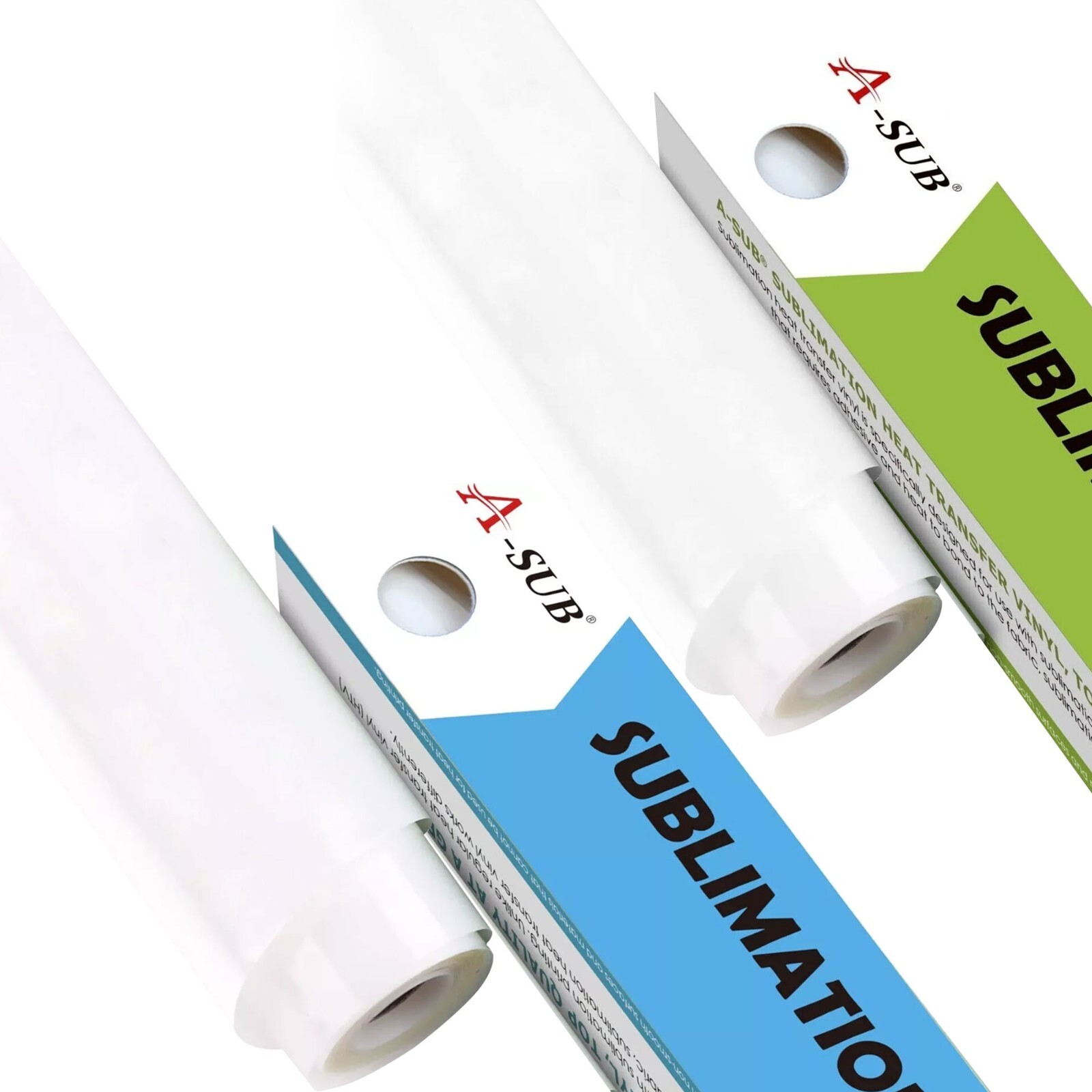 Lot 12″x 20FT-60FT A-SUB Sublimation HTV Clear / White for T-shirt Heat Transfer