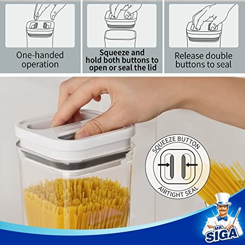 2 Pack Airtight Food Storage Container Set, BPA Free Kitchen Pantry