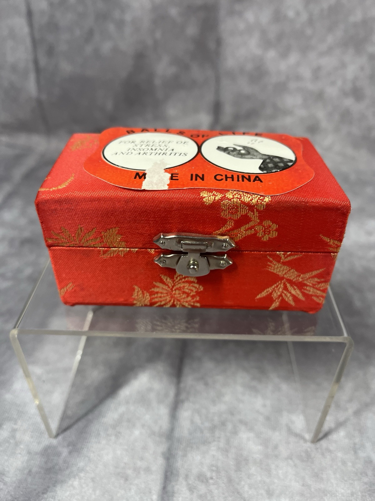 Vintage Shou Xing Chinese Boading Iron Balls ~ Chiming Meditation Wellbeing 4.5”