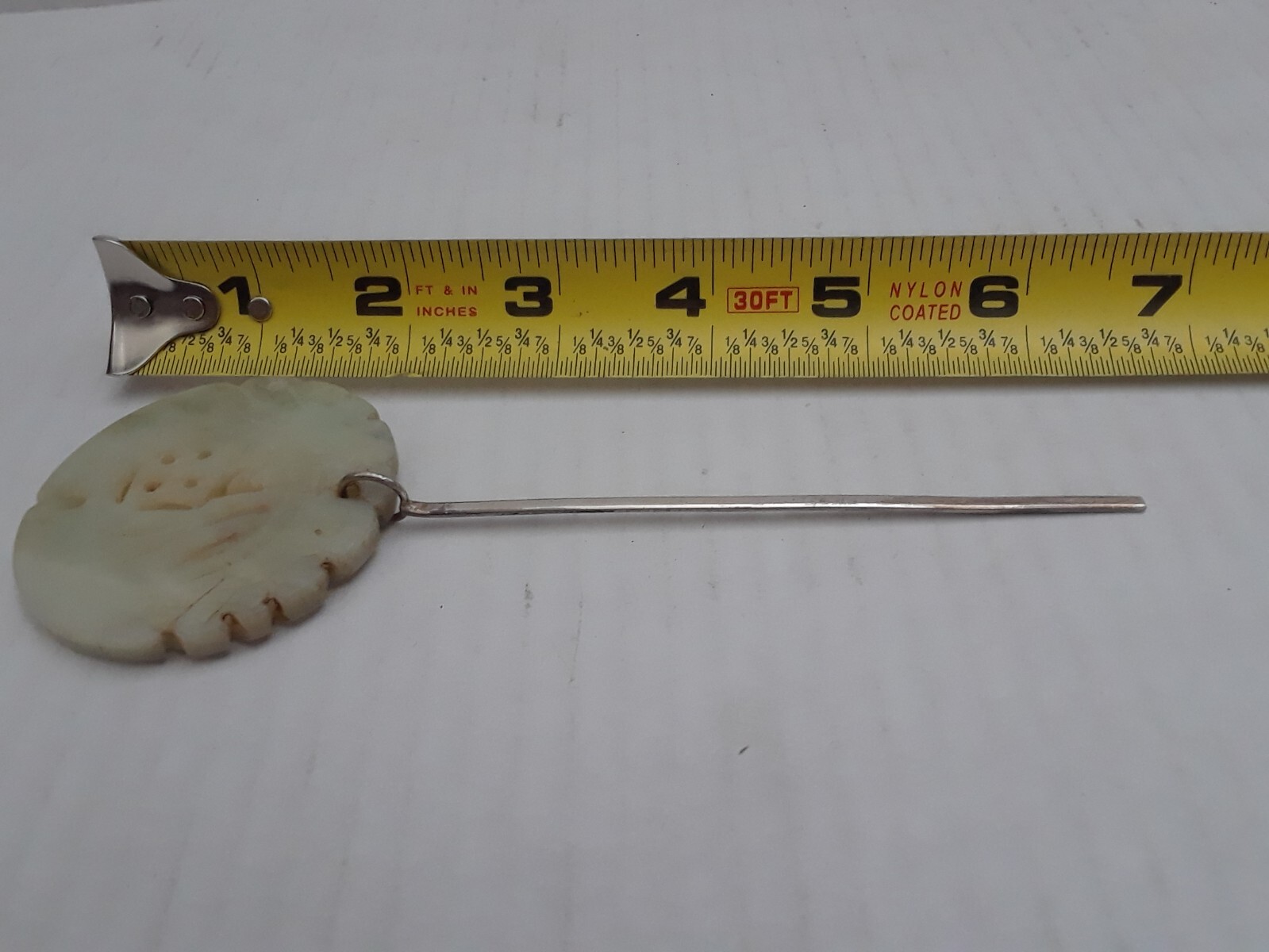 Vintage Asian Chinese Hanging Jade Pendant Symbol as Shown in Photos 2 1/4″