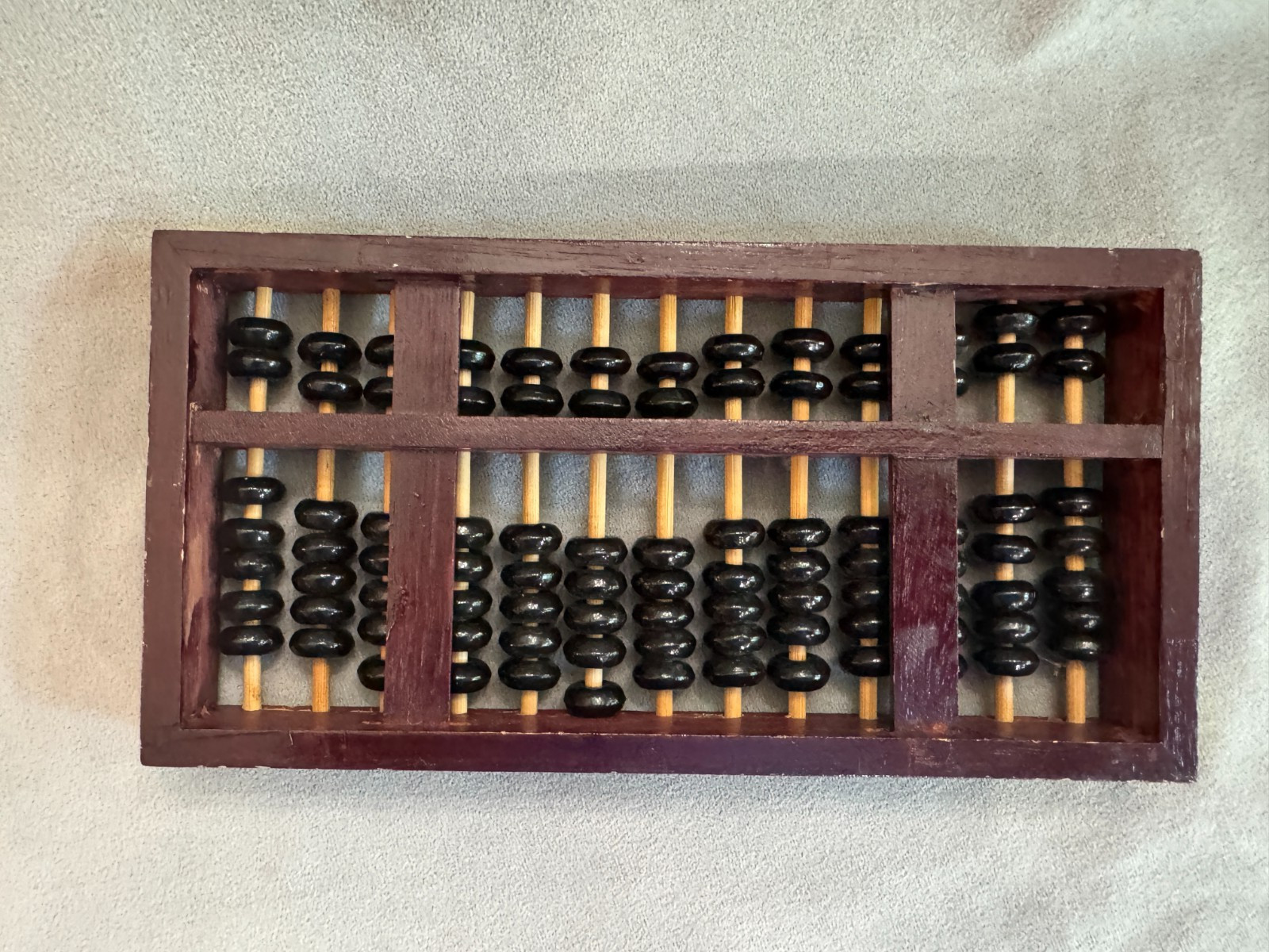 Cherry Wood Color Abacus (13 rows), Peony, Made in China, L: 9-1/2 inches