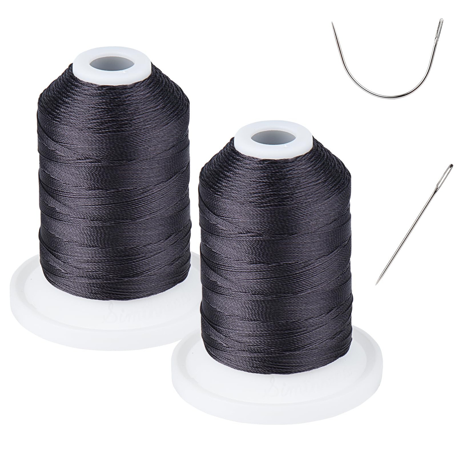 UV Resistant – Heavy Duty Outdoor Thread for Hand or 250 Yards, 2 × NP-BLACK