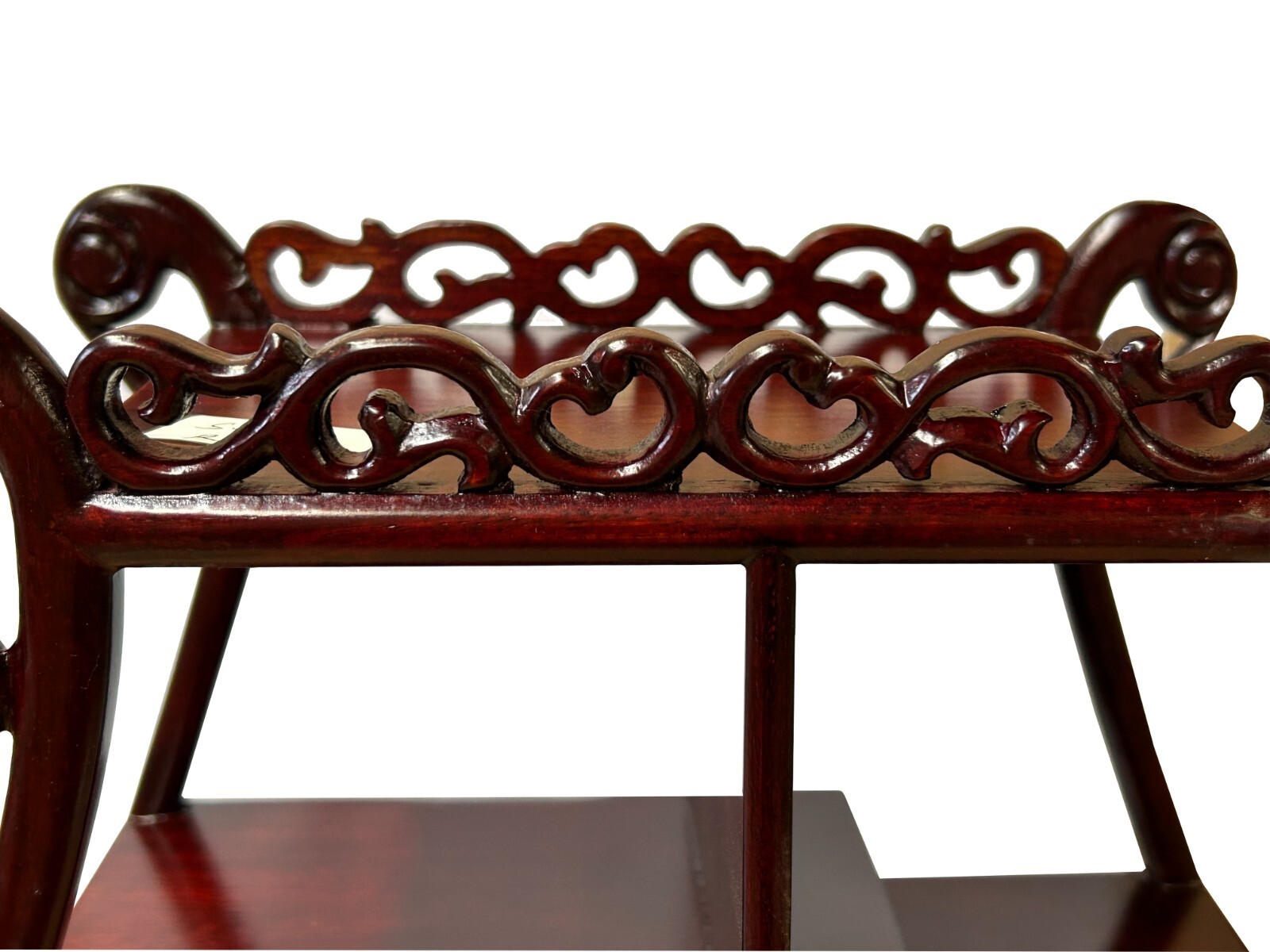 10.5″ Reddish Brown Vase Shape Table Top Layers Curio Display Stand ws4305