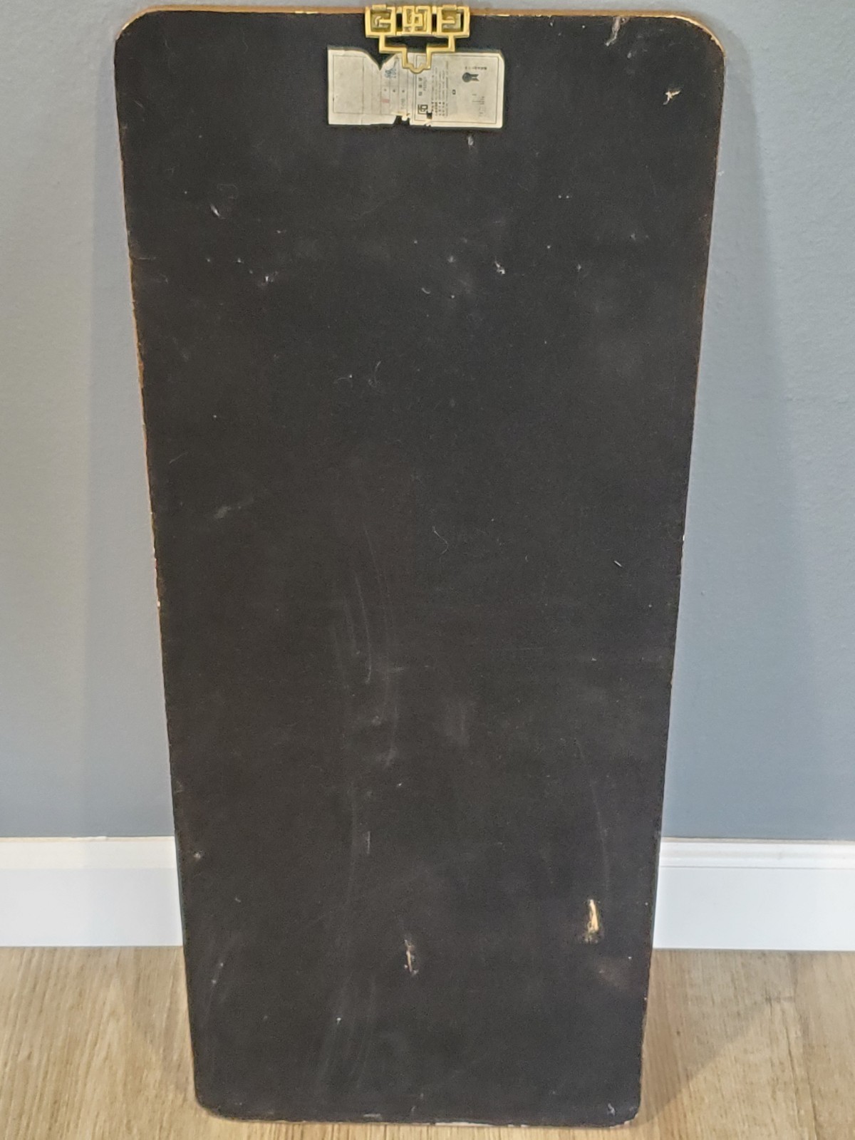 Vtg Chinese Flower Pot Brown Board Jadeite Floral Pot Stone Wall Panel 12”x 29”