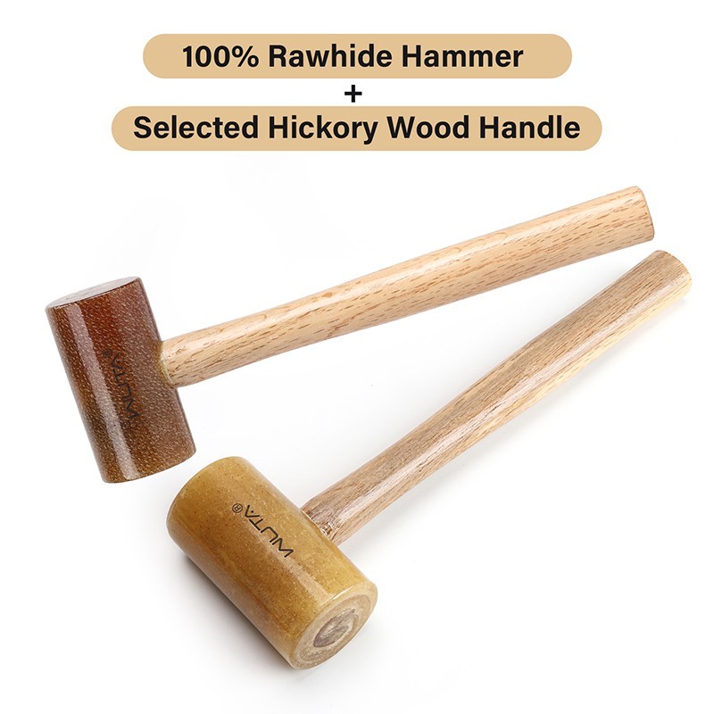 WUTA 100% Rawhide-head Mallet Leather Craft Hammer Stamping Jewelry 48mm 42mm