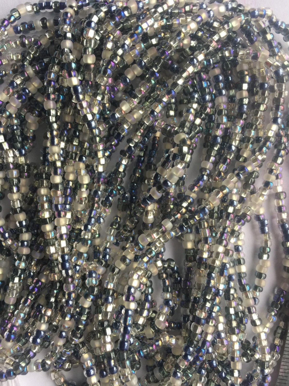 Czech 8/0 Seed Beads Metallic Stripes Picasso Rare Mixes