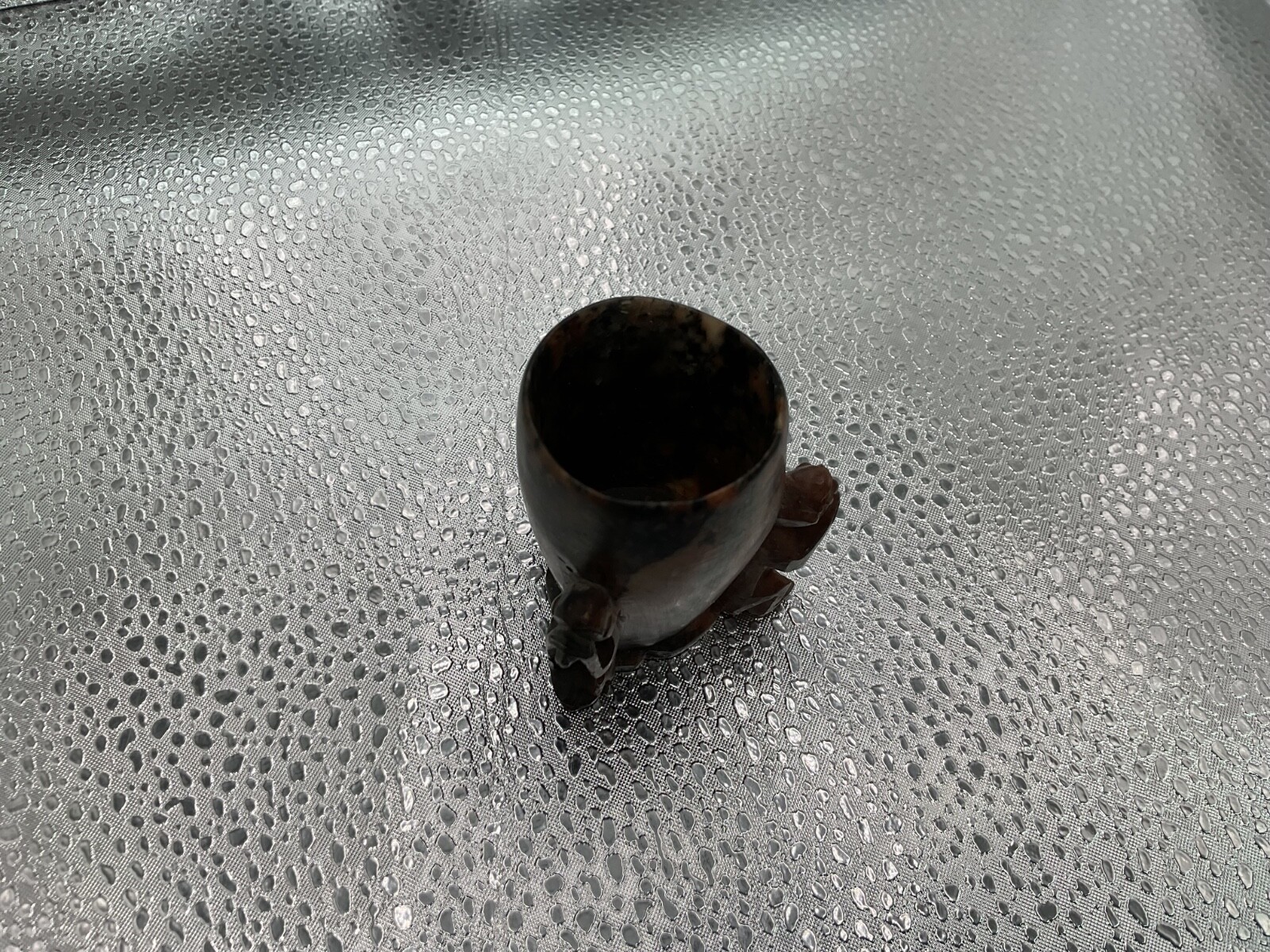VTG CHINESE Carved Wise Monkey Toothpick Holder See/Hear/Speak No Evil