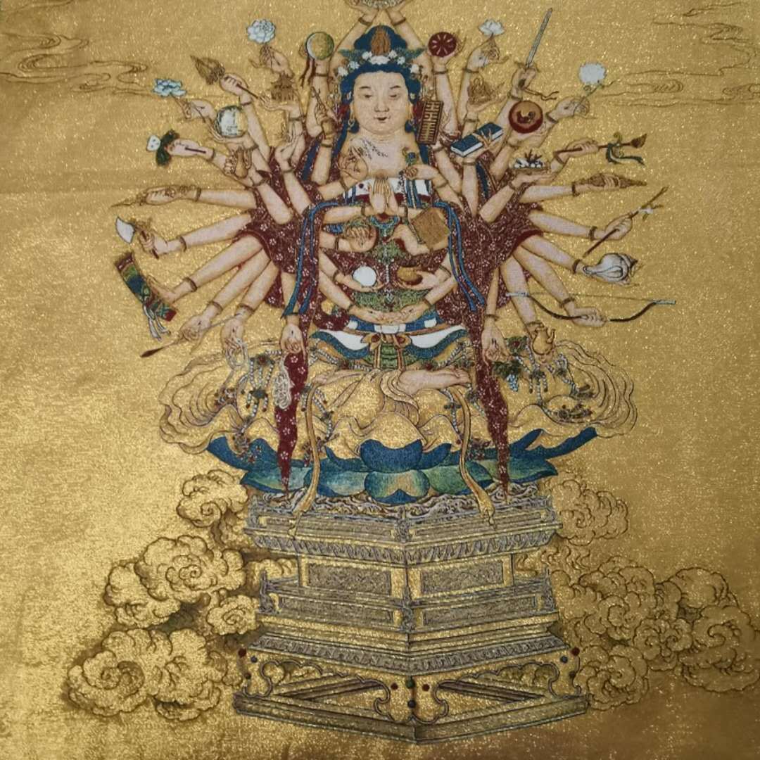 36″ Tibet Tibetan Cloth Silk 1000 Arms Avalokiteshvara Kwan-yin Tangka Thangka26