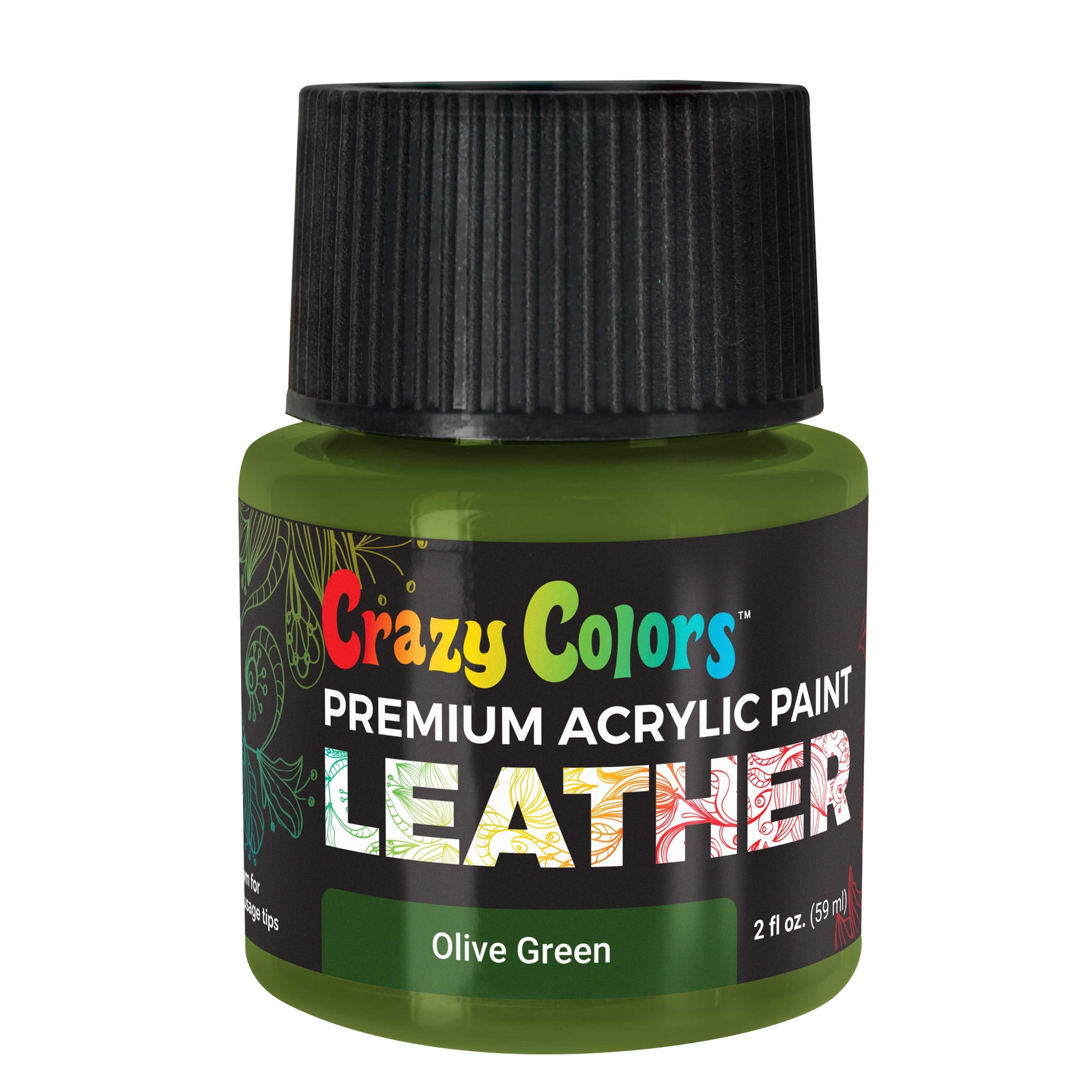 Olive Green Premium Acrylic Leather Shoe Paint, 2 oz – Sneakers, Jackets, Bags