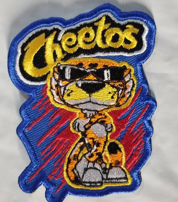 Embroidered Cheetos Hot Patch approx 3×3.25″