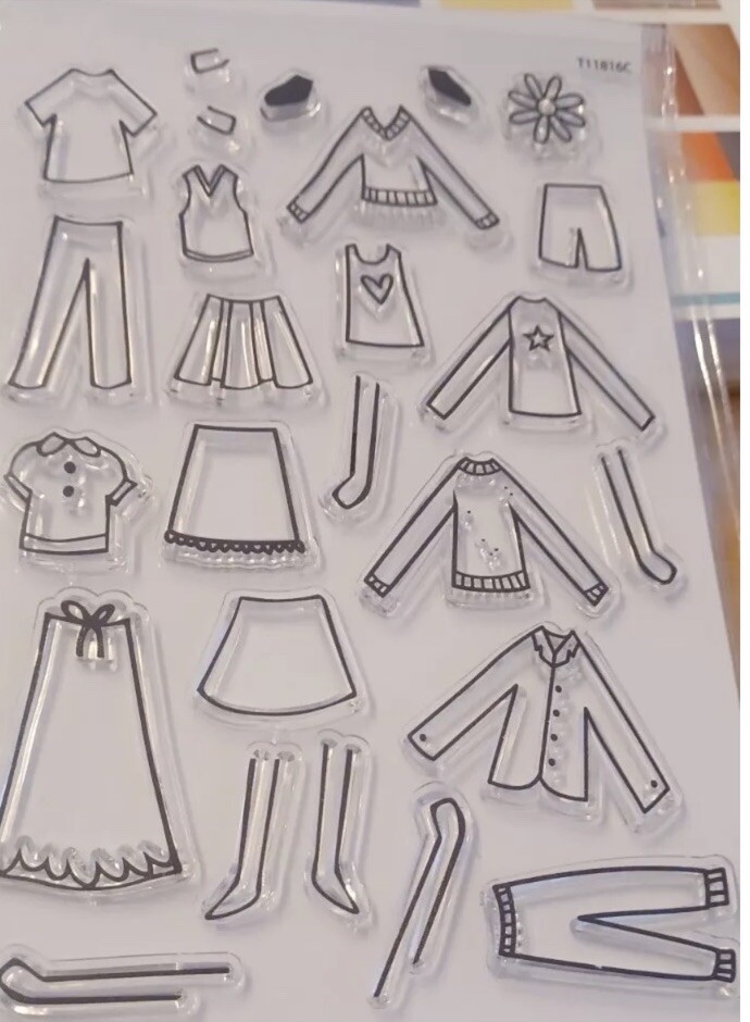 Kingston Crafts Started Kit – Paper Doll Die & 60 Double-Sided 6×6 Paper pack.