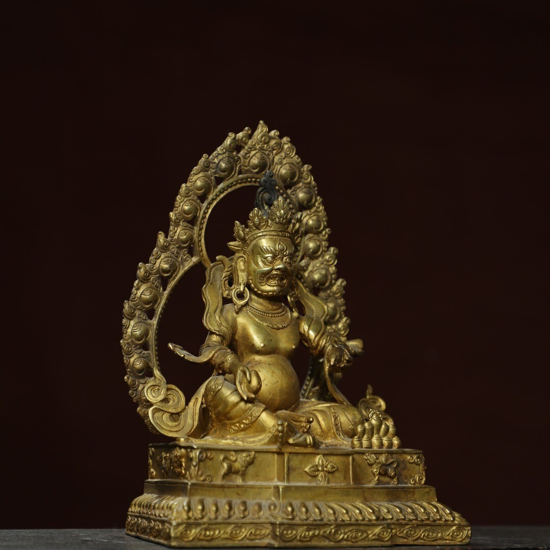 Bronze gilded statue of the Yellow God of Wealth