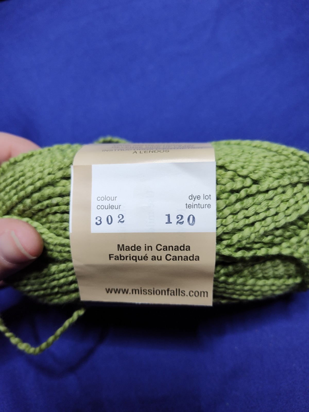1 Skein Mission Falls 1824 100% Cotton 302 Wintergreen